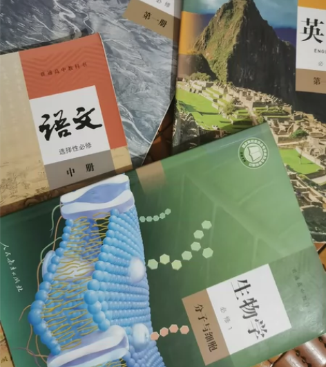 出高中三年的课本，均人教版！！！ 轻微折角...