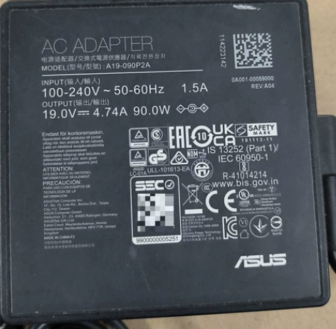 华硕90w方形小口带针电源适配器 华硕UX...