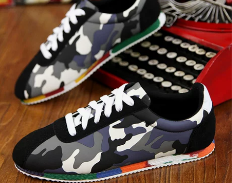 ?2023新款冬季运动休闲板鞋百搭迷彩阿甘...