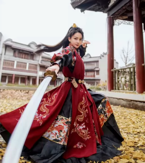 如梦霓裳汉服男女罩甲飞鱼服明制曳撒贴里百搭...