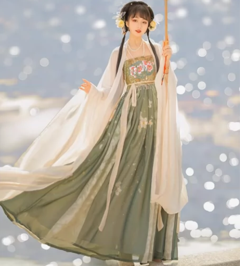 全新｜【春有约】茗月萱唐制诃子裙汉服女大袖...