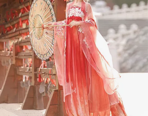 妃亦坊原创汉服女【妃子笑】唐制诃子裙重工刺...