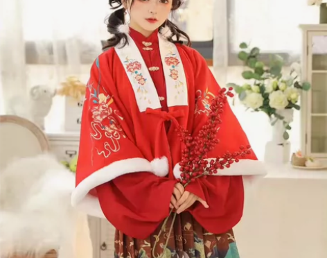 裳云兮月潮生汉服汉元素女正品原创眀制半袖披...