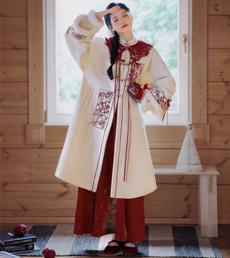 七月夕原创汉服（全新，吊牌都在）（米色长袄...