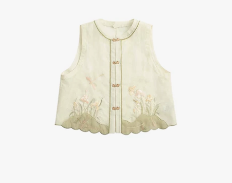 七月夕原创汉服 鸢黛 圆领比甲娃娃领短上衣...