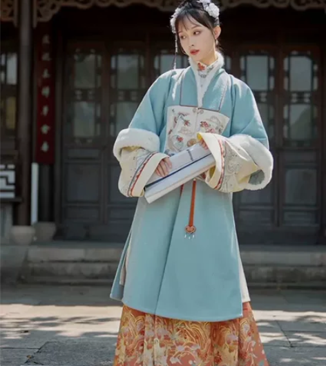 七月夕 穗岁 国风大典走秀款同款补袍长衫马...