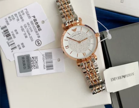 阿玛尼满天星手表女,防伪可查可鉴定,间金色...