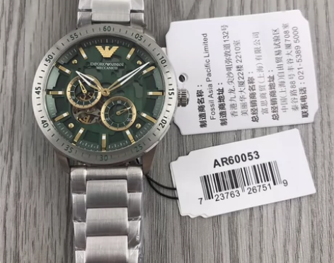 原单带防伪码 阿玛尼 ARMANI  男表...