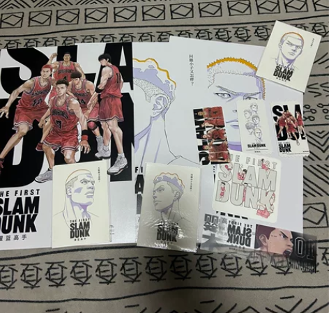 灌篮高手电影周边，海报??3，透卡??1，...
