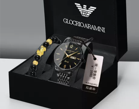 阿玛妮新款手表男士机械表简约潮流大表盘全自...