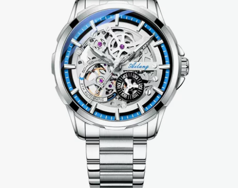 瑞士艾浪手表抖音爆款男表新款自动机械表镂空...