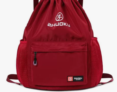 大容量运动双肩包折叠健身包训练背包束口袋抽...