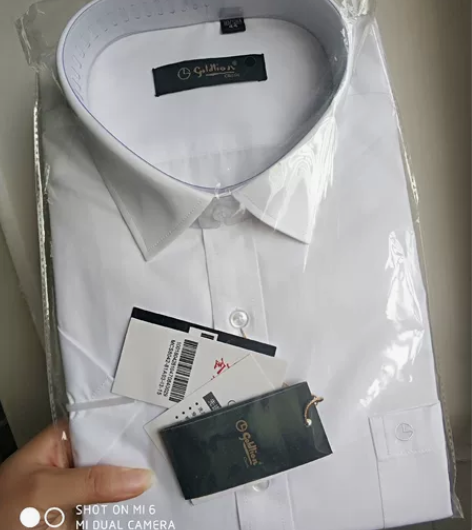 特价白衬衫！金利来衬衫男士短袖纯棉衬衣夏季...