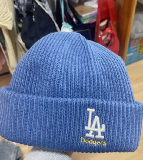 mlb毛线帽 出香港直邮MLB经典ins风...