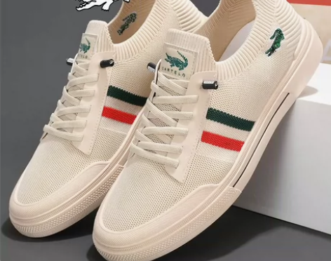 【卡帝乐鳄鱼】男鞋夏季网面飞织防滑轻便软底...