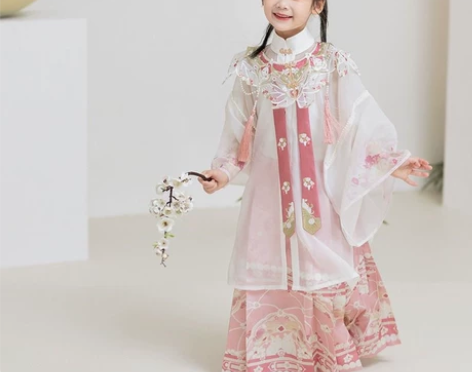 女童云肩汉服古风套装超仙公主长裙仙气春季2...