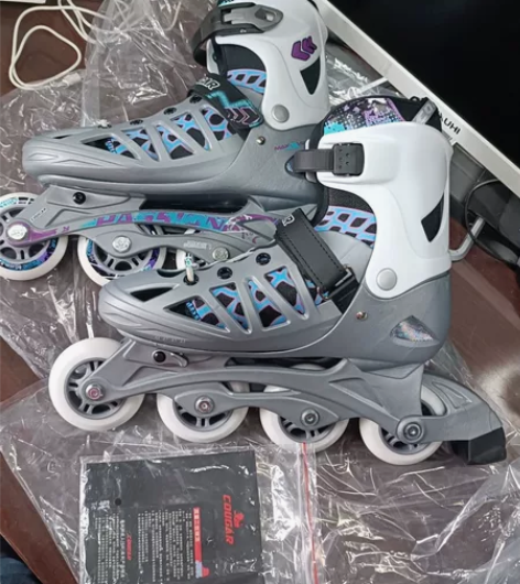 美洲狮(COUGAR) 可调码溜冰鞋成人旱...