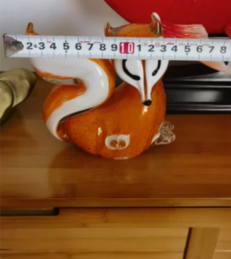 琉璃工艺品狐狸 创意动物狐狸小摆件，轻奢北...