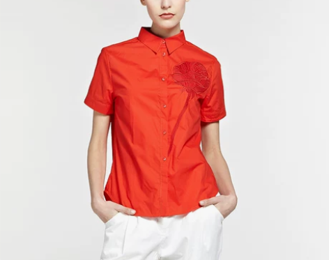 ORIGIN安瑞井品牌女装夏季短款衬衫原创...