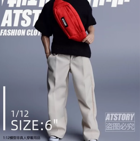 [咸鱼]1/12潮流兵人6寸休闲西裤娃衣O...
