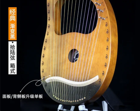 特价捡漏小竖琴19音24弦莱雅琴小众乐器便...
