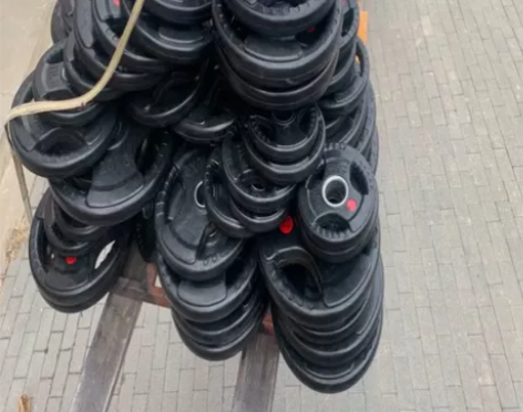 #哑铃二手 2.5到40一套哑铃，哑铃架6...