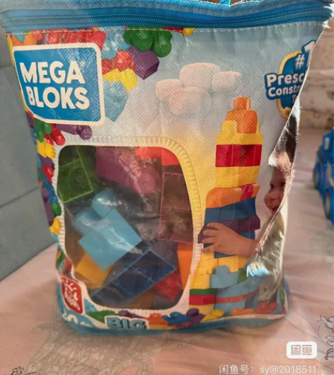 费雪美高积木大颗粒80片6积木桌拼装玩具儿...