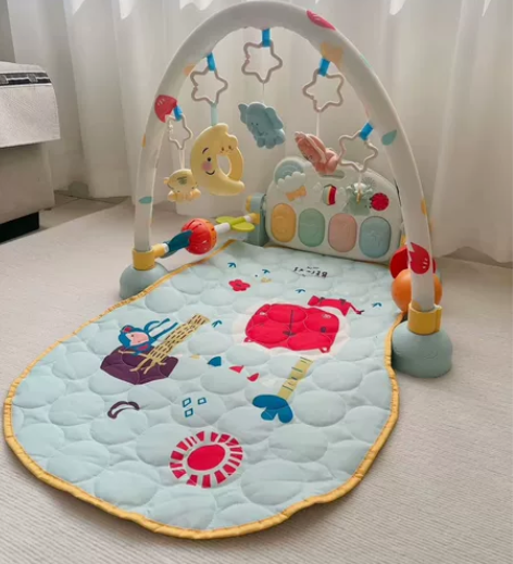 贝恩施脚踏钢琴婴儿健身架新生儿音乐玩具0-...