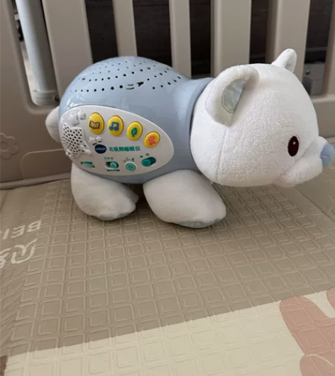 伟易达北极熊睡眠仪安抚玩偶小河马宝宝安抚睡...