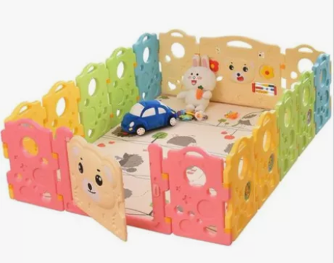 澳乐婴儿玩具游戏围栏【跑跑熊围栏系列】五彩缤纷18+2儿童婴...