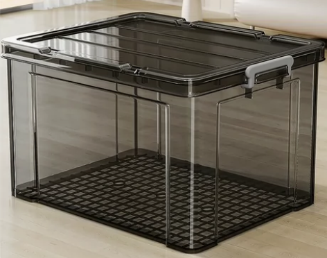 佳帮手透明翻盖收纳箱加厚家用衣柜衣物塑料收...