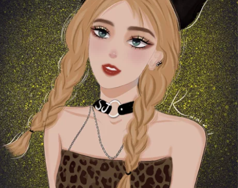 手绘漫画头像 INS风 简约辣妹甜酷风手绘...