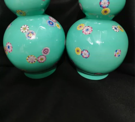 景德镇老厂货七十年代，手绘釉上珐琅彩，精品...