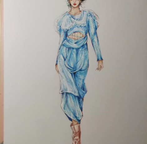 服装效果图马克笔 手绘 板绘 系列效果图 ...