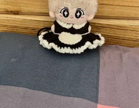 【包邮出】10cm海星体娃衣女仆装针织勾线...