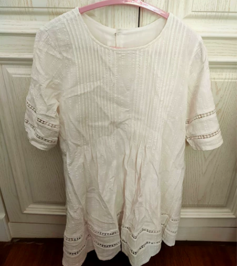 30包邮 白色娃娃裙，T恤衫，极简风~