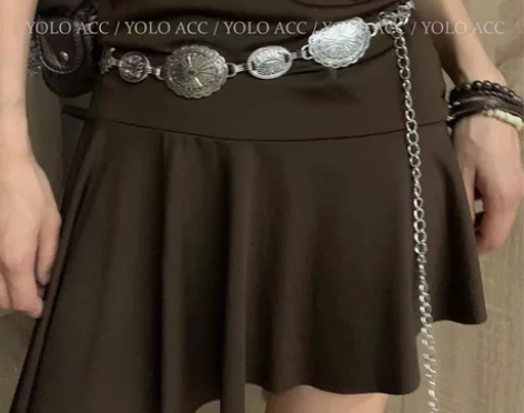 YOLO ACC 复古民族波西米亚风腰链金...