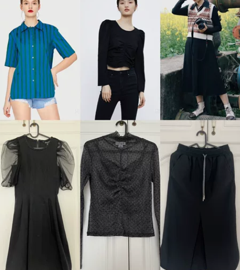 UR | 全新闲置合集 黑色复古法式褶皱羊...