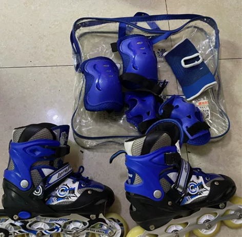 隆峰 溜冰鞋儿童套装轮滑鞋全套旱冰鞋滑冰鞋...