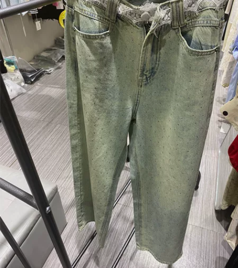 阔腿裤牛仔裤女高腰2024新款潮流 感兴趣...