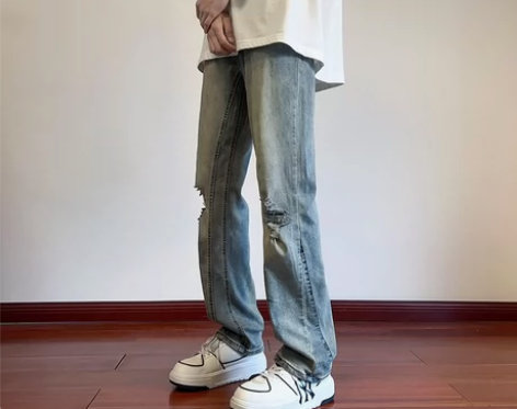 [3007] 2024新款美式复古高街破洞...