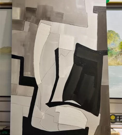 原创手工油画 无框画绷好内架的，收到画可装...