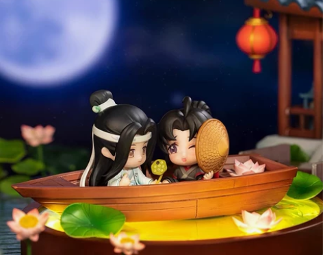 带兔子】魔道祖师莲坞舟行 小夜灯摆件 手办...