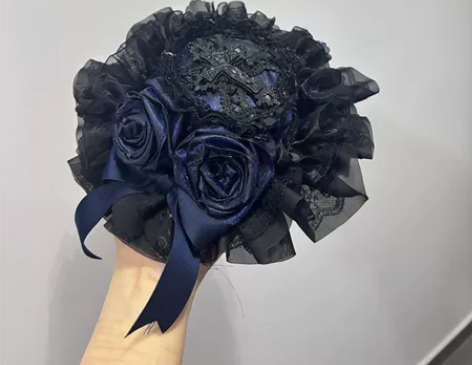 出lolita 现货 哥特小礼帽  手作 ...