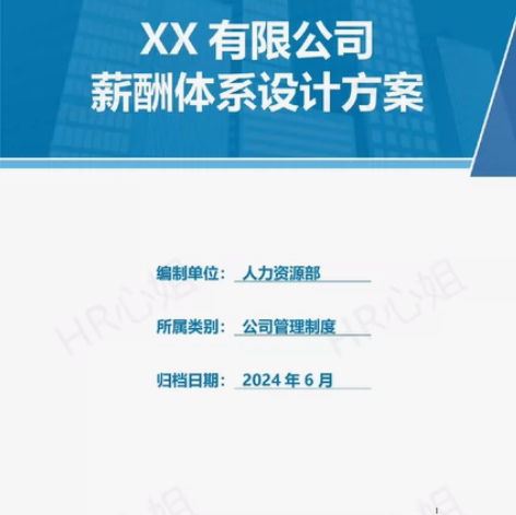 超实用的中小企业公司通用的薪酬体系设计方案...