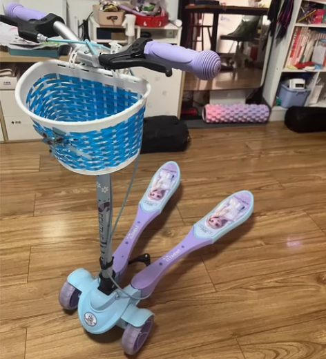 孩子不爱玩 滑板车一直放在家里落灰 粉色 ...