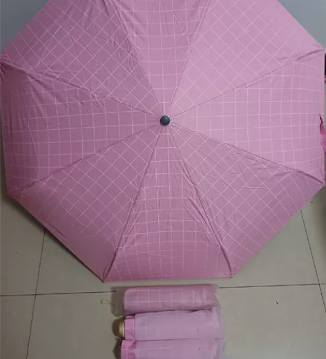 全新高端格子布伞黑胶遮阳伞太阳伞防紫外线伞...