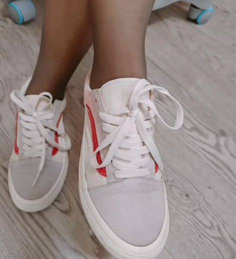 Vans 万斯权志龙同款红白经典配色女鞋,...