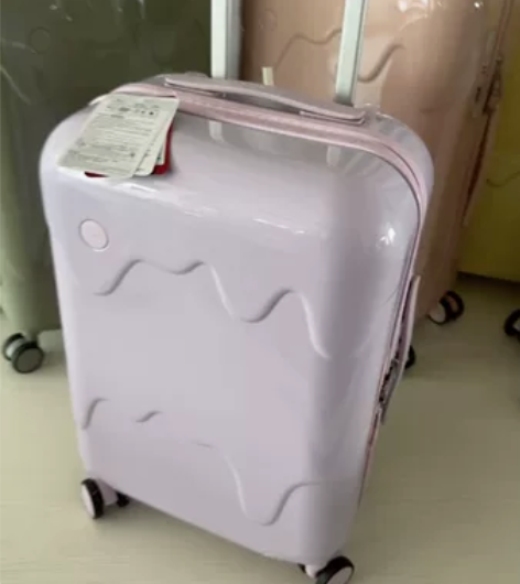 漫游薰衣草紫雪糕行李箱万向轮拉杆箱轻便登机...
