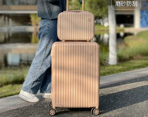 ?德国子母小型行李箱20寸登机箱女轻便拉杆...